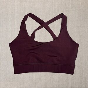 BSP Maroon Criss Cross Back Sports Bra